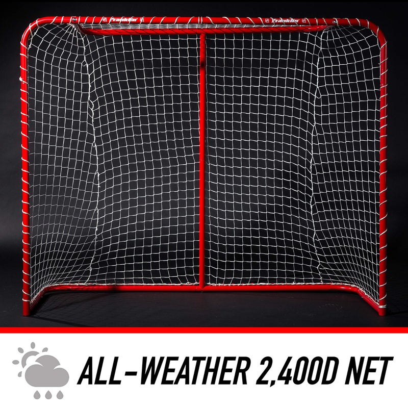 Franklin Sports Youth Street Hockey Net - Indoor + Outdoor Steel Hockey Goal for Kids Roller + Street Hockey - Portable Junior Goal - 54" - Image 3