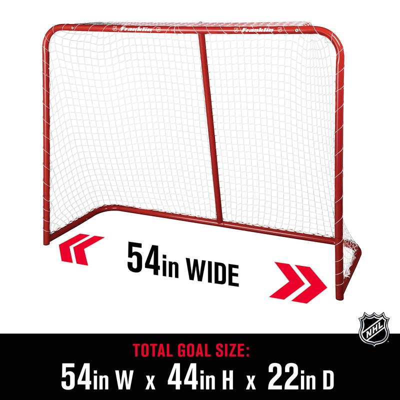 Franklin Sports Youth Street Hockey Net - Indoor + Outdoor Steel Hockey Goal for Kids Roller + Street Hockey - Portable Junior Goal - 54" - Image 4