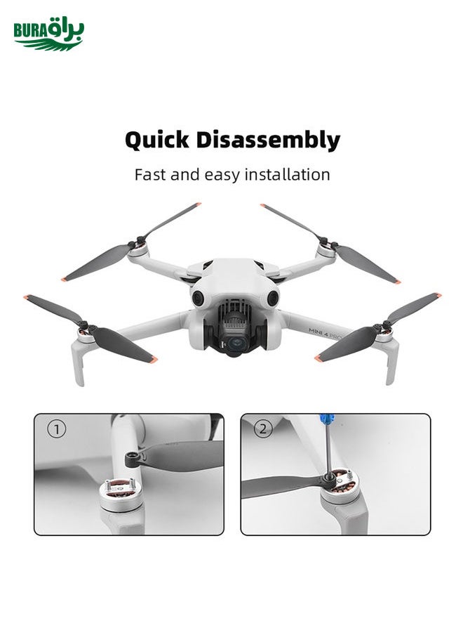 BURAQ - For DJI Mini 4 Pro 2pairs  Drone Propeller Blades 6030F Props Replacement Parts - Image 1