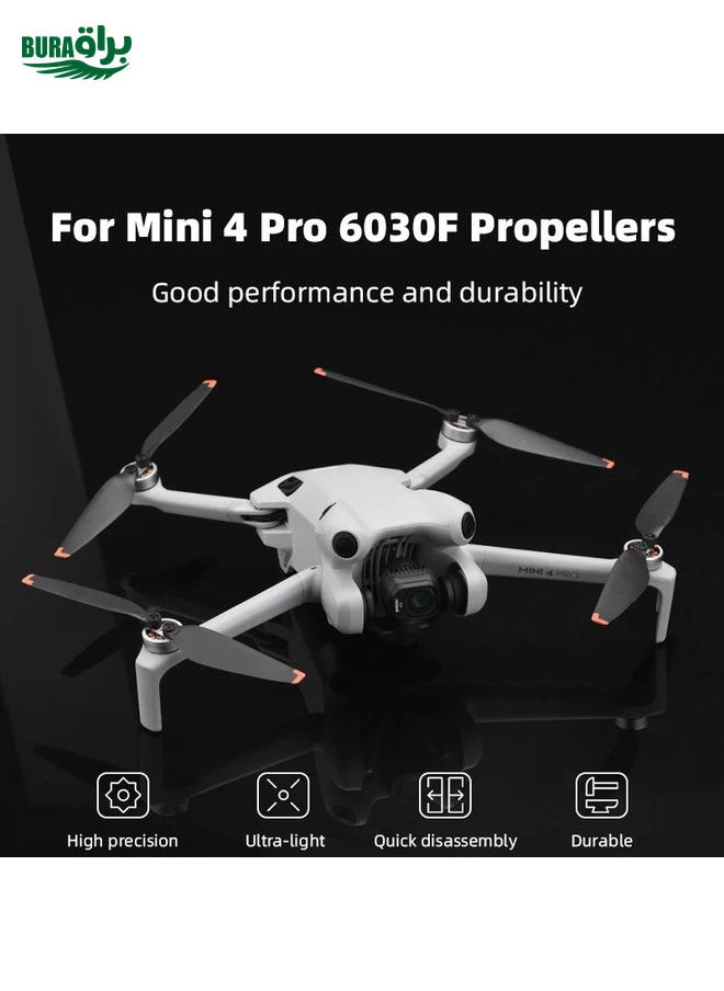 BURAQ - For DJI Mini 4 Pro 2pairs  Drone Propeller Blades 6030F Props Replacement Parts - Image 1