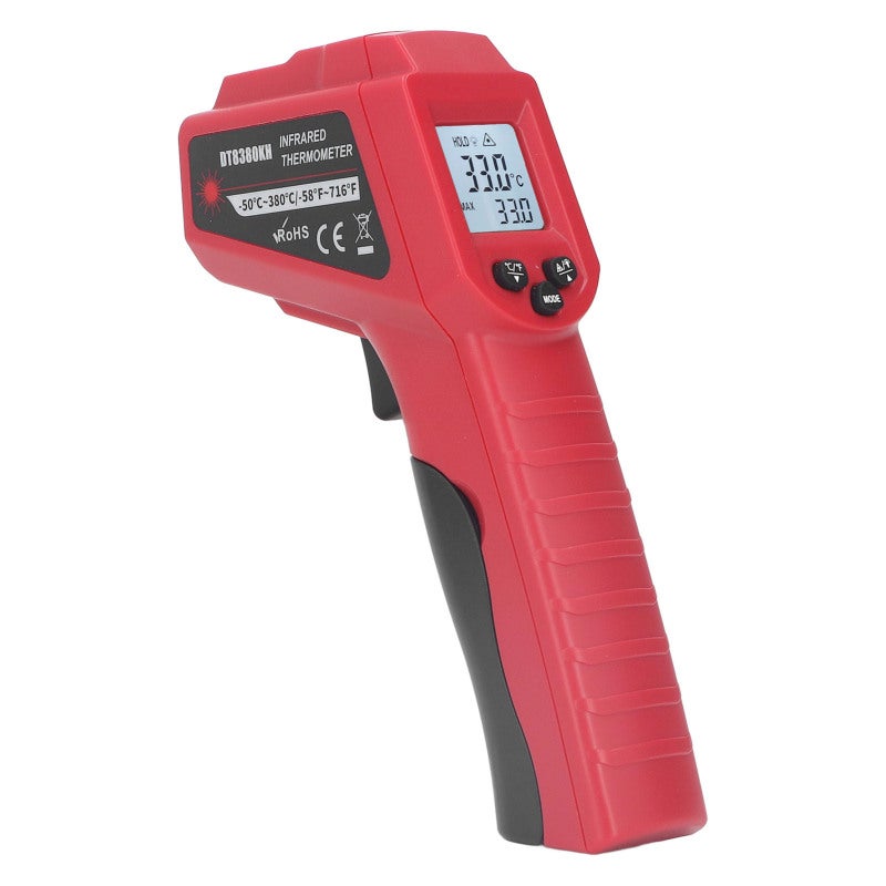 Infrared Thermometer -50℃ To 380℃ Range Backlit Lcd Display Non-contact Temperature Meter - Auto Shutdown & Low Battery Indicator Infrared Temp Gauge For Industrial, Household & Food Processing Use - Image 3