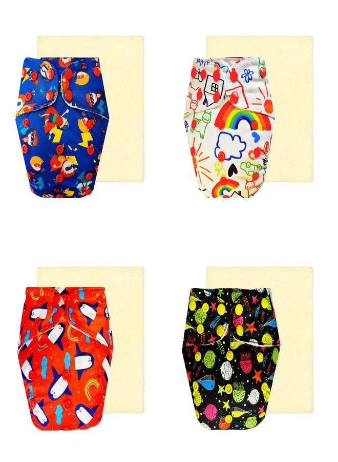 حفاضات دمبلدو إيليت القماشية مع ماصة سحرية (عبوة من 4) | ملائمة ومريحة | تسمح بمرور الهواء | سريعة الجفاف | موثوق بها من قبل الأمهات | من 3 أشهر إلى 3 سنوات | للجنسين - Image 1