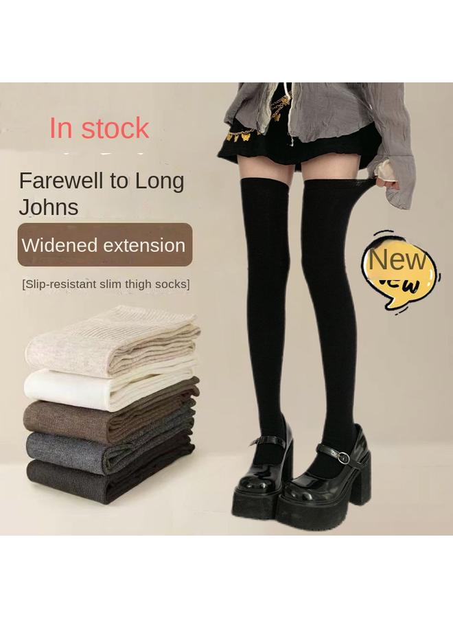 Bluejw Stockings Women's Spring And Autumn Knee Socks Autumn And Winter Long Legs Cotton Socks Non-slip Boots Socks Women's Pressure Slimming Thigh Socks  - Image 2