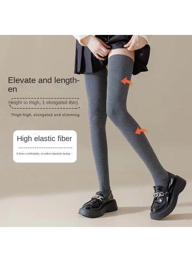 Bluejw Stockings Women's Spring And Autumn Knee Socks Autumn And Winter Long Legs Cotton Socks Non-slip Boots Socks Women's Pressure Slimming Thigh Socks  - Image 5