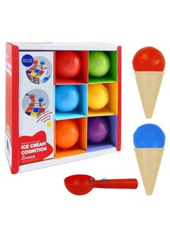 RAINBOW TOYFROG Ice Cream Toy (9 Pcs) - Pretend Play Toys For Toddlers- Multi Color Ice Cream Play Set , Ice Cream Maker For Kids, Dramatic Ice Cream Shop For Kids ,Perfect Scoop And Ice Cream Balls For Preschool.  - Image 1