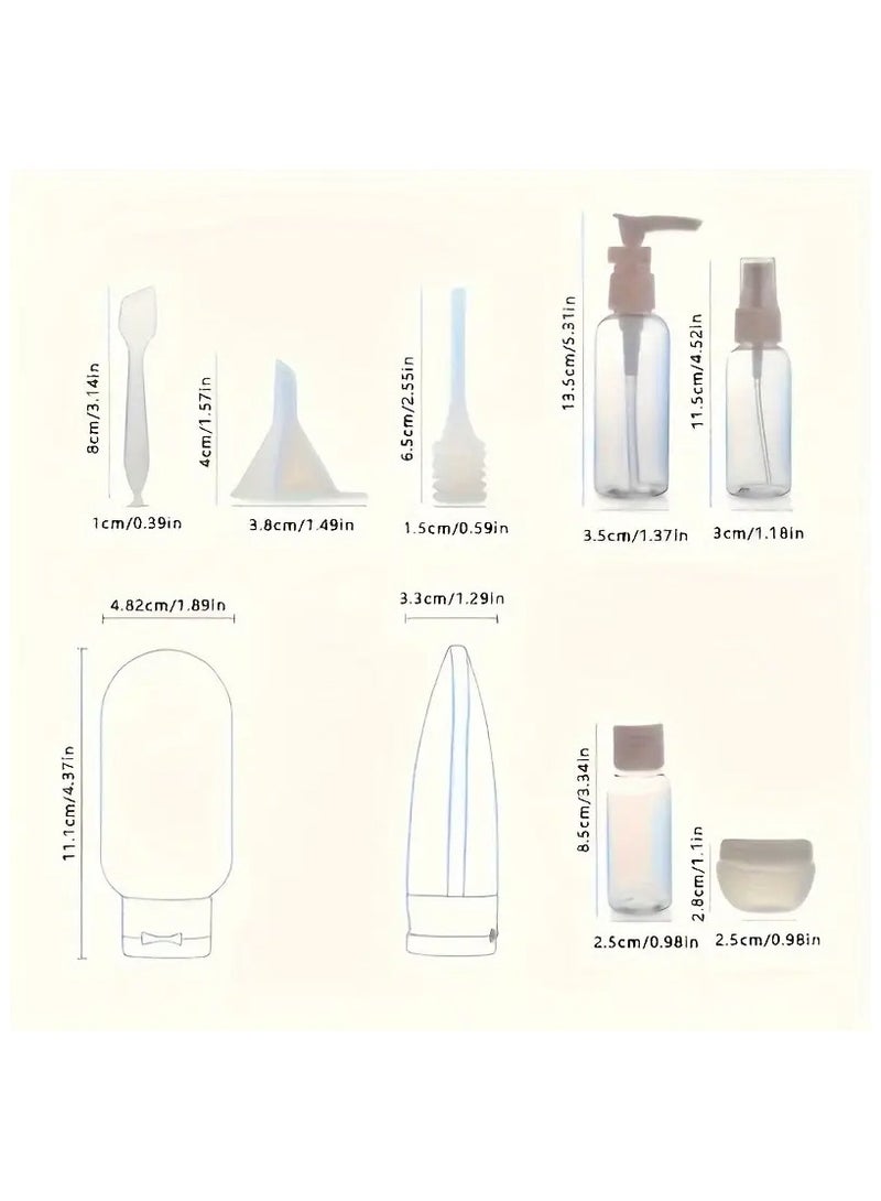 LANGMANNI 11pcs Travel Bottle Set - Leakproof, Refillable Containers for Toiletries & Cosmetics - Ideal for Shampoo, Conditioner, Lotion, Soap, Body Wash - Essential Travel Accessories - Image 4