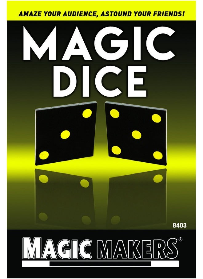 MAGIC MAKERS Magic Dice Trick Brilliant Black Dice With Highly Visual Yellow Pips That Mysteriously Change  - Image 2