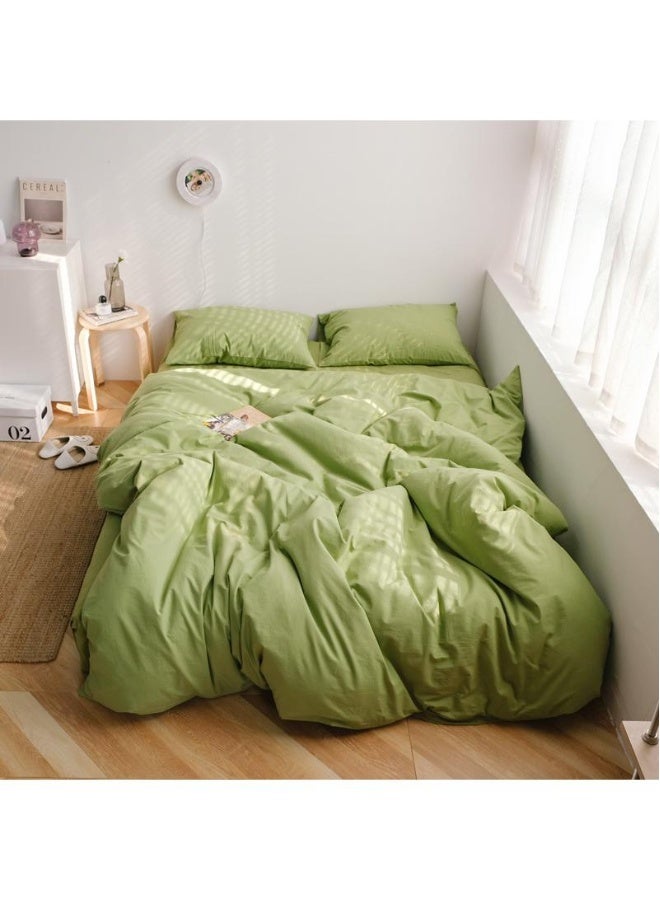 4-Piece Pure Cotton Solid Color Minimalist Style Comfortable Set King Size 220x240cm 