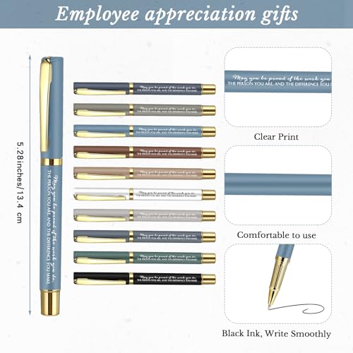 Tellingyou 20 Pcs/ 10 Set Employee Appreciation Gifts 2026-2027 Weekly Planners Journals A6 to Do List Bulk Notepads and Pens Thank You Gifts for Coworkers Teacher Staff (Neutral Color) - Image 3