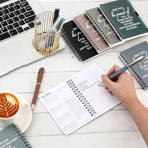 Tellingyou 20 Pcs/ 10 Set Employee Appreciation Gifts 2026-2027 Weekly Planners Journals A6 to Do List Bulk Notepads and Pens Thank You Gifts for Coworkers Teacher Staff (Neutral Color) - Image 5