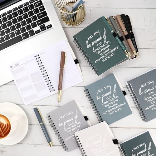Tellingyou 20 Pcs/ 10 Set Employee Appreciation Gifts 2026-2027 Weekly Planners Journals A6 to Do List Bulk Notepads and Pens Thank You Gifts for Coworkers Teacher Staff (Neutral Color) - Image 4