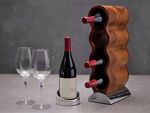 nambe Tilt Wine Coaster | Wine Bottle Chilled Coaster | Double Wall Insulated Wine Coaster | Keep Wine at Perfect Temperature | Drink Coasters for Beer and Wine | Counter Décor Wine Accessories - Image 4