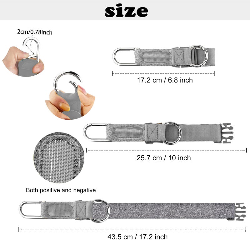ZINZ Elastic Jacket Gripper Travel Strap with D-Ring Hooks and Buckle, Suitcase Straps Belts Travel Accessories, Makes Your Hands Free,Gray - Image 2