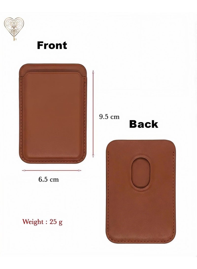 كيامور محفظة ماج سيف متوافقة مع آيفون 16 وآيفون 15 برو ماكس  حامل بطاقات ائتمان مغناطيسي آمن  جلد نباتي  محفظة بطاقات مغناطيسية متوافقة مع أجهزة آبل آيفون 16، 15، 14، 13، 12  تأتي مع علبة هدية - Image 3