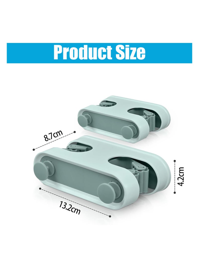 CMGTYYD Broom Mop Holder,2 Pcs Wall Mounted Broom Holder, Self Adhesive Kitchen Cupboard Organiser & Home Organisation, Utility Makeup Brush Holder Bathroom, Kitchen, Garden, Garage - Image 2