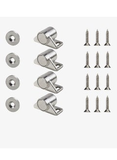 SYOSI Magnetic Cabinet Door Catch with Magnets for Cabinet Door Latch Closer Cabinet Magnetic Catch for Kitchen Closet Door Closing Magnetic Door Catch Closer 4 Pack Silver Color  - Image 1