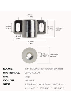 SYOSI Magnetic Cabinet Door Catch with Magnets for Cabinet Door Latch Closer Cabinet Magnetic Catch for Kitchen Closet Door Closing Magnetic Door Catch Closer 4 Pack Silver Color  - Image 5