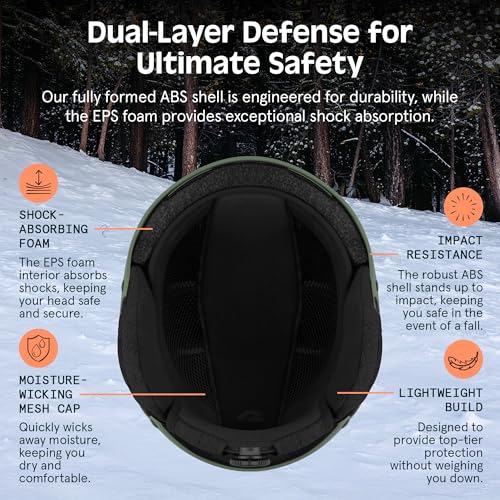Retrospec Comstock Snow Helmet - Adult & Youth Snowboard Helmet with Adjustable Fit, Protective Shell & Breathable Vents for Men, Women, Boys & Girls - Image 5