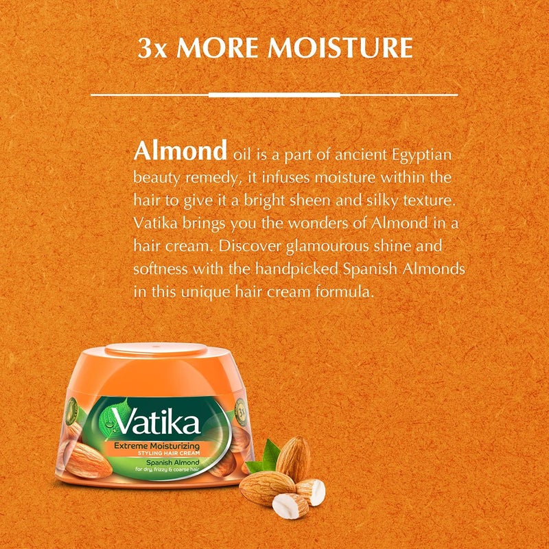 Vatika Naturals Extreme Moisturizing Styling Hair Cream 210ml - Image 3