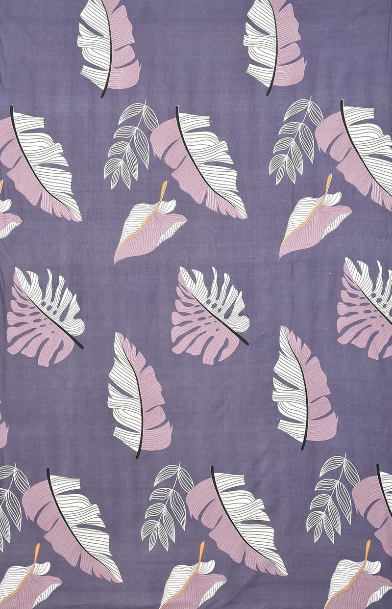 BLUEDOT 100 Soft Glace Cotton Elastic Fitted Single Bed Bedsheet with 1 Large Pillow Cover Single Bed 42 x72x6 inches Purple - Image 2
