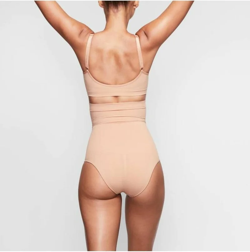 Mistirik 2 Size Slimming High Waist Silicone Slip Corset Skin Color
