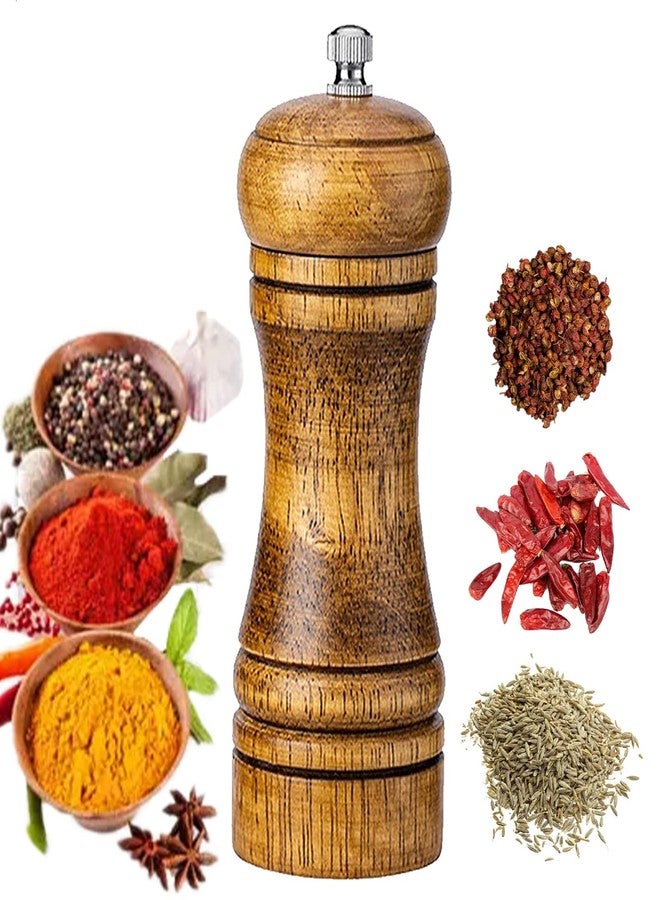 UMIKAkitchen XELYTON Salt and Pepper Crusher - Salt and Pepper Shakers with Adjustable Coarseness by Ceramic Rotor - Stainless Steel Pepper Mill Shaker and Salt Crushers Mills (Pepper) - Image 1