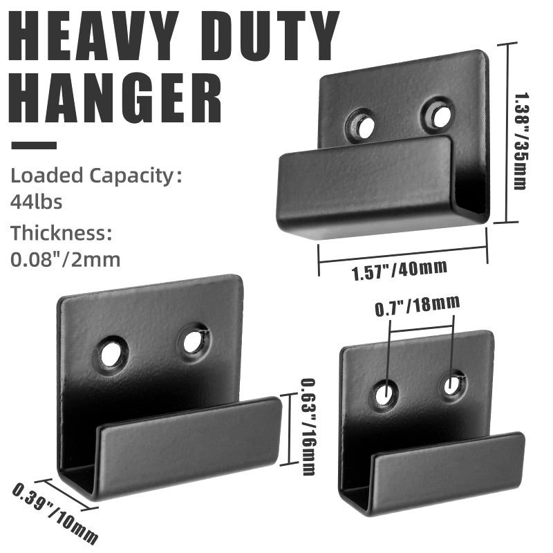 Luomorgo 10 Pcs Tile Display Wall Hanger, Stainless Steel Wall Mount Brackets Hook, Heavy Duty Tile Hanger for Mirrors, Picture Frame Ceramic Wall Display (Small Size, Black) - Image 3