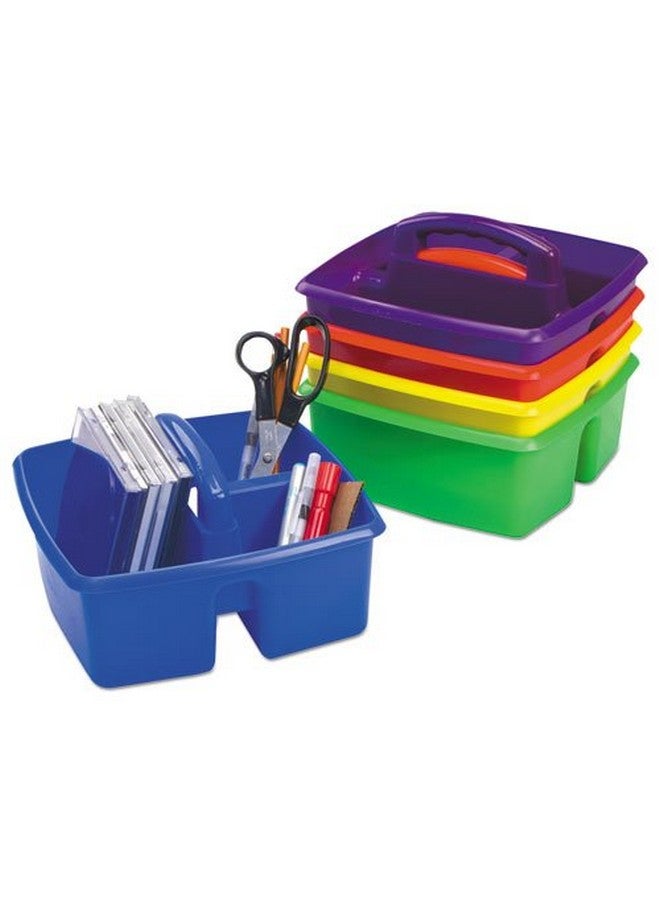 Storex Classroom Storage Caddy, 5.3" X 9.3" X 9.3", Blue,Yellow,Green,Red,Purple - Image 5