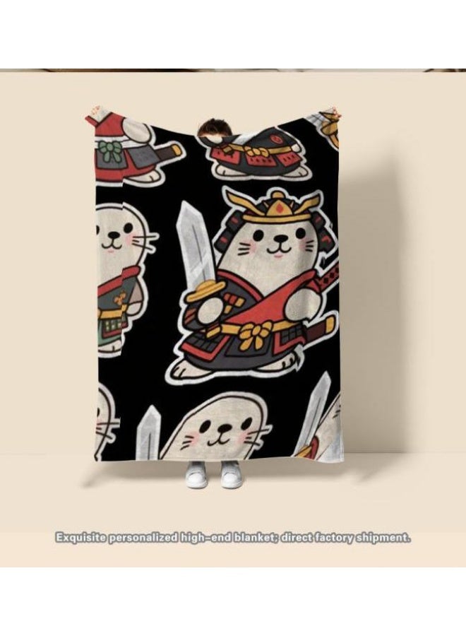 عام بطانية رقيقة من الفانيلا الكرتونية للأطفال والرضع (دافئة ومريحة، ومناسبة للنوم والألعاب) 70 سم * 100 سم - Image 1