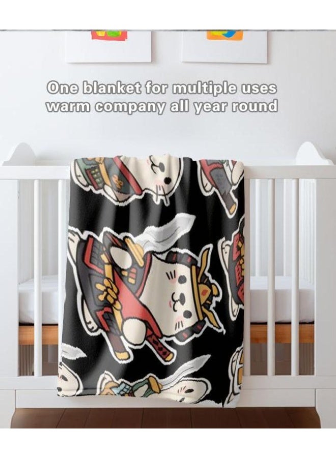 عام بطانية رقيقة من الفانيلا الكرتونية للأطفال والرضع (دافئة ومريحة، ومناسبة للنوم والألعاب) 70 سم * 100 سم - Image 5