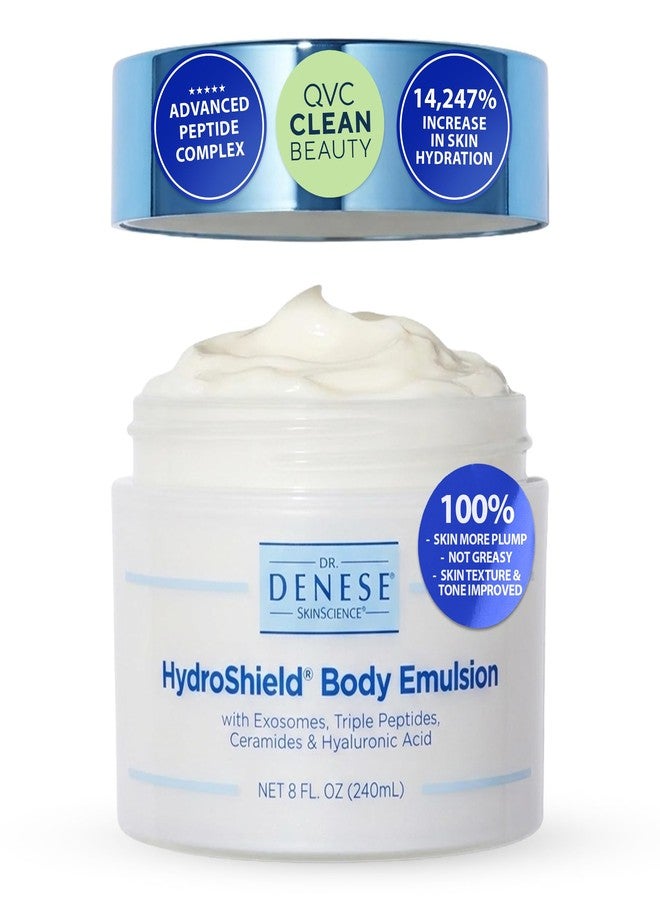 Dr. Denese HydroShield Advanced Body Emulsion 8 oz – Lightweight Hydrating Body Lotion with Hyaluronic Acid, Multi-Peptides, Ceramides & Matrixyl 3000 – Fast-Absorbing Moisturizing Body Cream - Image 1