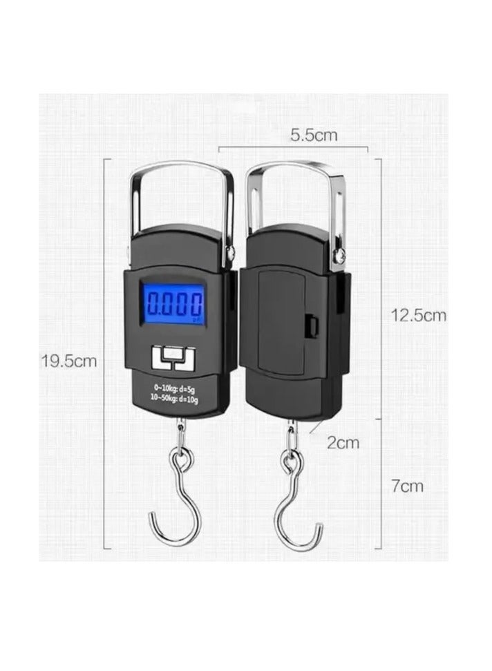 Portable Luggage Scale 110lb/50kg, Electronic Digital, Suitcase Travel Bag Hanging Weighing Scale, Portable Electronic, Tare, Auto Off, Stainless-steel Kitchen Scale Cooking, Baking Fruits Vegitables  - Image 4