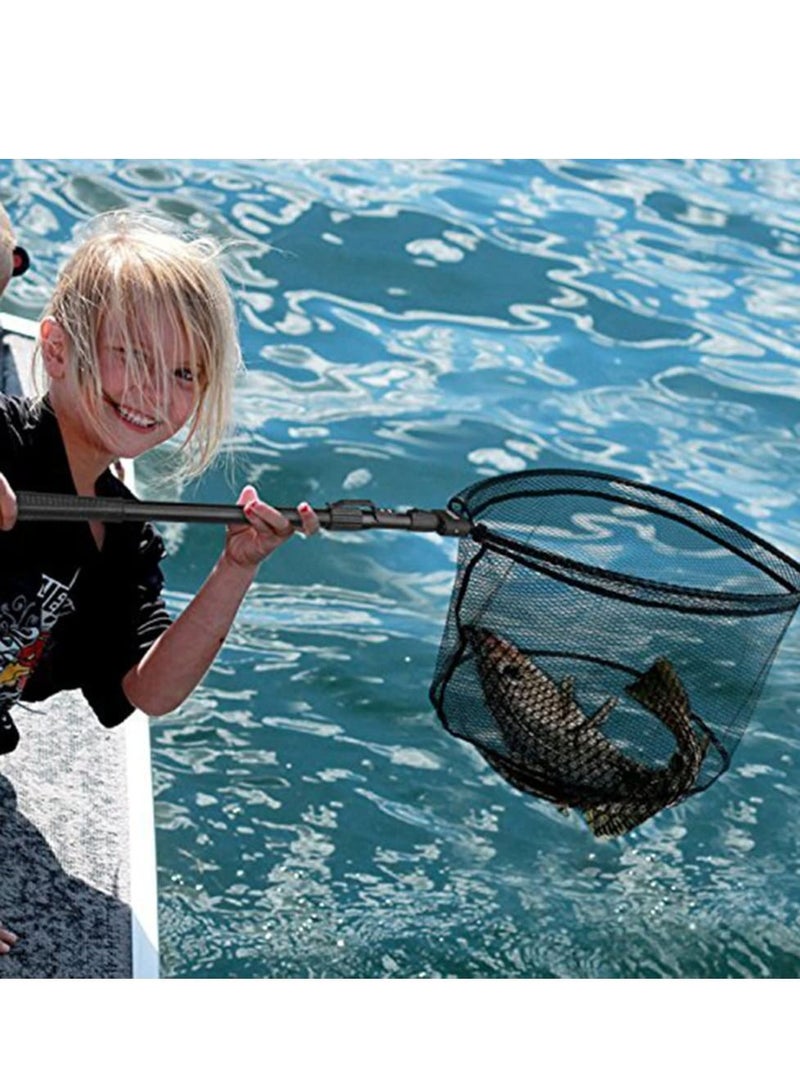 KASTWAVE شبكة هبوط صيد الأسماك القابلة للطي من ELECDON، شبكة مائية قابلة للطي بيد واحدة، قابلة للتلسكوب، سهلة التنظيف، إطار من شبكة مطاطية، شبكة مقاومة للتشابك، مادة متينة، سمك آمن، عبوة واحدة - Image 5