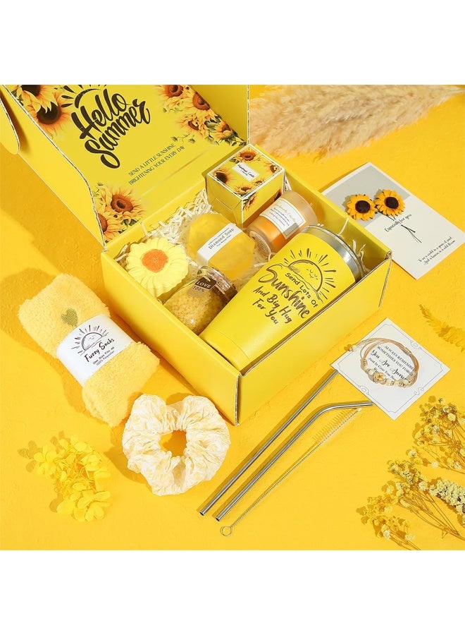 بيوينتي 10PC شموع عطرية وقنابل الحمام مجموعة,هدايا للنساء لعيد ميلاد يوم المرأة يوم الأم,مجموعة حمام الفقاعة هدايا للمرأة,مجموعة هدايا سبا الاسترخاء للنساء (الأصفر) - Image 3