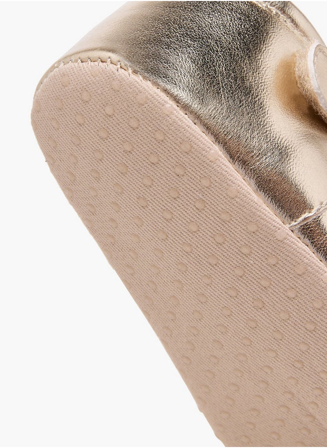 Barefeet - Cutwork Detail Booties with Hook and Loop Closure - Image 1
