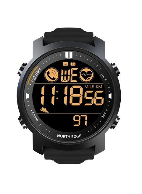Military Watch, Digital Outdoor Sport Smartwatch, Waterproof Running Sports Pedometer Watch, Comfortable And Durable Bluetooth Smart Wrist Watch, (1pc, Black)