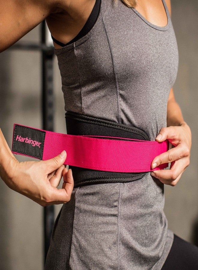 Harbinger Women's Nylon Weightlifting Belt with Flexible Ultralight Foam Core, 5-Inch, Pink, Small - Image 4