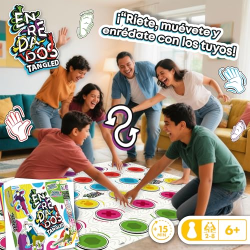 RONDA Tangled Game Family and Friends Board Game Exciting and Fun Twister Style Game Includes Spinner and Large Play Mat Perfect for Ages 15 and Up - Image 5