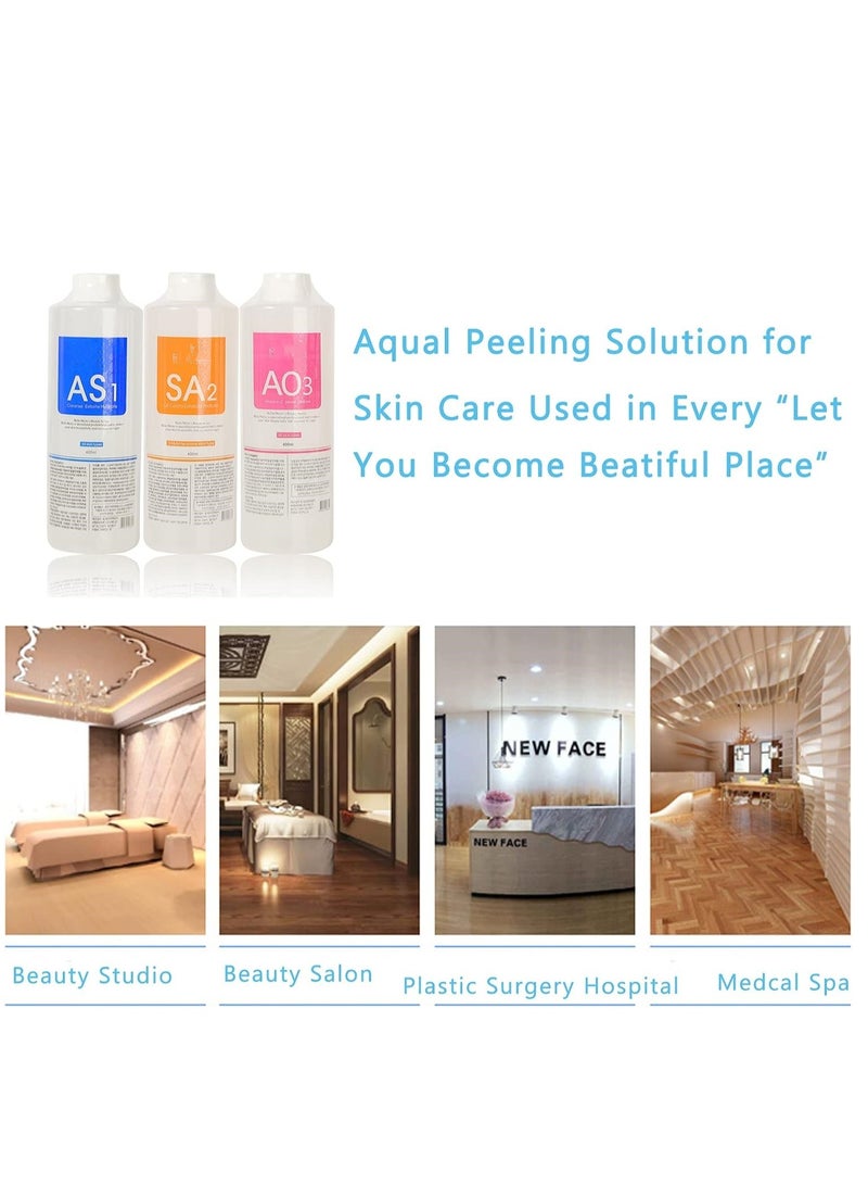 AS1 SA2 AO3 Aqua Peeling Solution Premium Salon Professional Dermabrasion Serum for Small Bubble Skin Care Facial Mask Machine (AS1,400ml) - Image 4