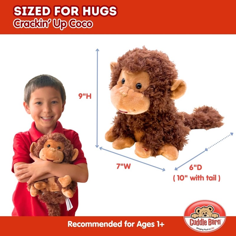 Cuddle Barn  Crackin Up Coco  Super Soft Animated Twirling Moving Monkey Stuffed Animal Plush Toy  Spins Around Making Monkey Sounds  Great Gift for Toddlers and Kids Ages 1 and Over  10 Inches - Image 3