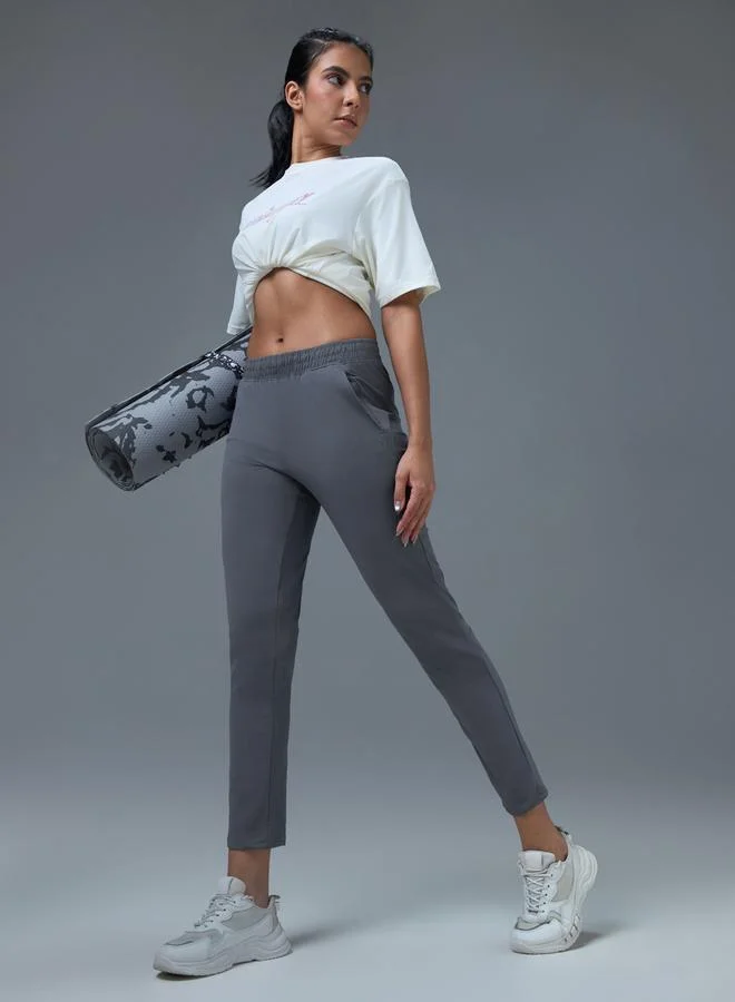 Technosport Solid Straight Fit Trackpants