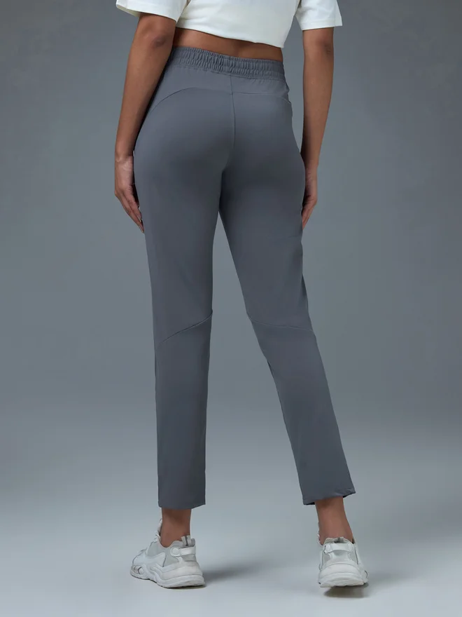 Technosport blue Solid Straight Fit Trackpants for Women | Best Price UAE