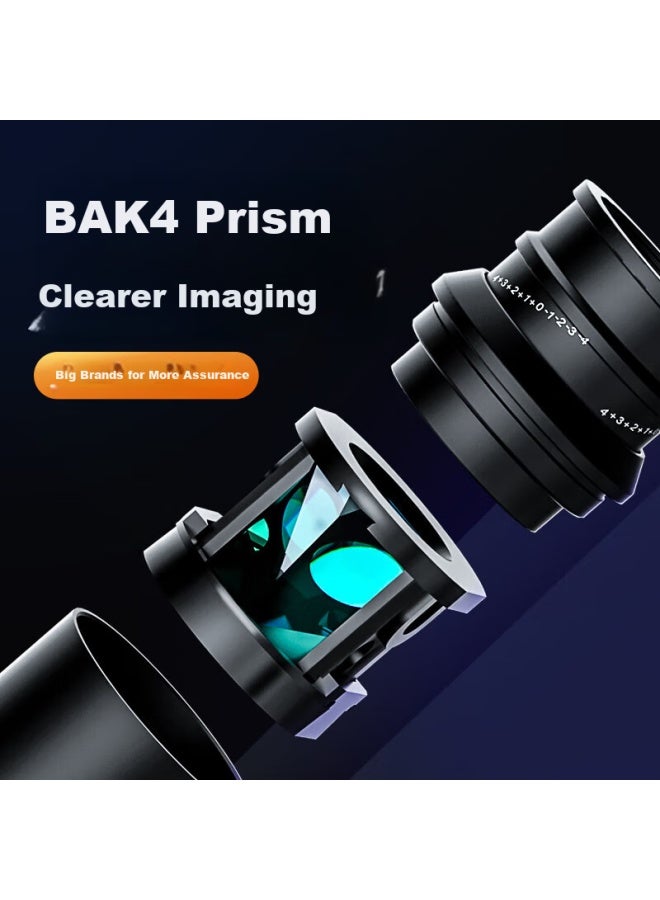 Leaysoo Metal 10x50 Monocular Wide-field High-magnification Telescope, Outdoor Hiking Handheld Birdwatching Scope - Image 2