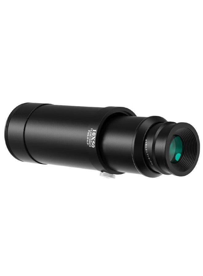 Leaysoo Metal 10x50 Monocular Wide-field High-magnification Telescope, Outdoor Hiking Handheld Birdwatching Scope - Image 1