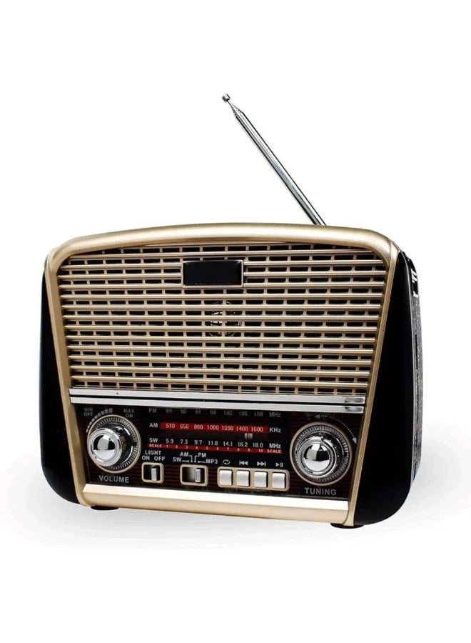 راديو  كلاسيكي بثلاث قنوات FM - AM - SW ذ بلوتوث AUX بطاقة TF قرص فلاش USB - Image 1