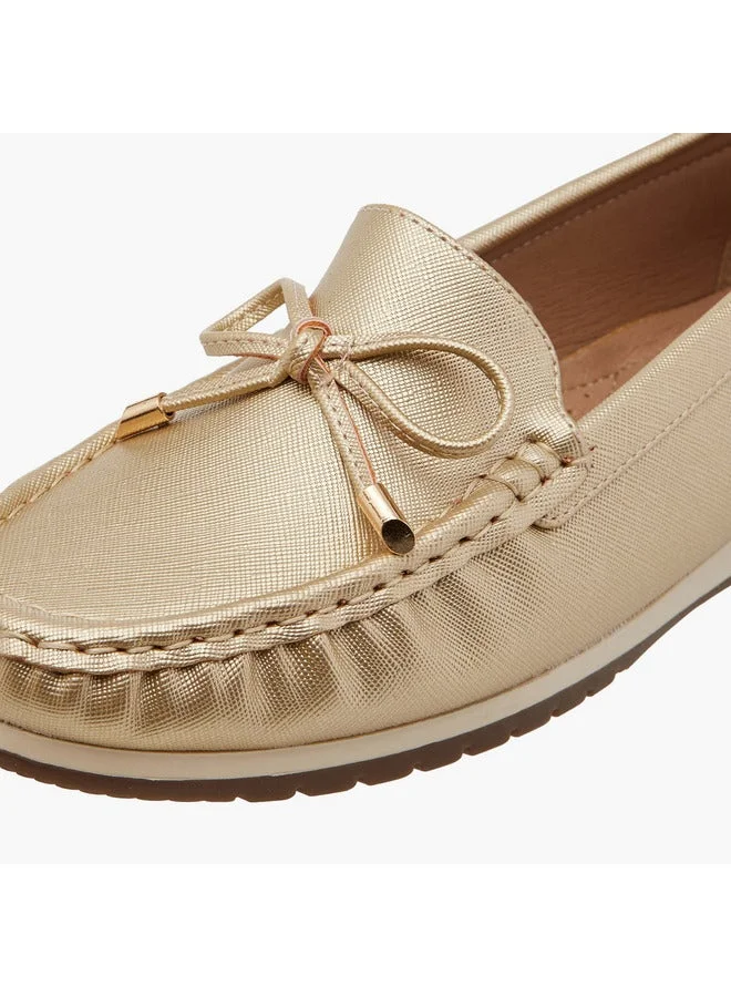 Le Confort Women's Bow Detail Slip-On Moccasins