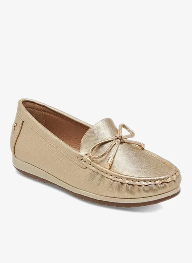 لو كونفورت موكاسين نسائي سهل الارتداء بتفاصيل فيونكة