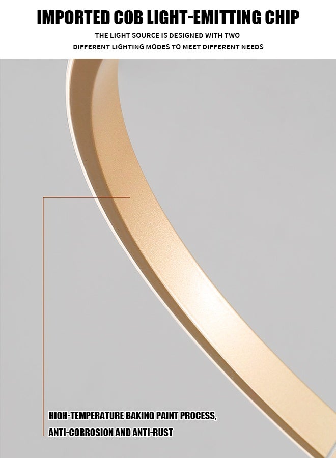 Smart Modern LED Chandeliers, 3 Rings LED Pendant Light Fixture Dimmable Contemporary Circular LED with BT Wireless Smart APP Remote Control 3 Color in One 72W LED Chandelier Ceiling Pendant Light - Image 4