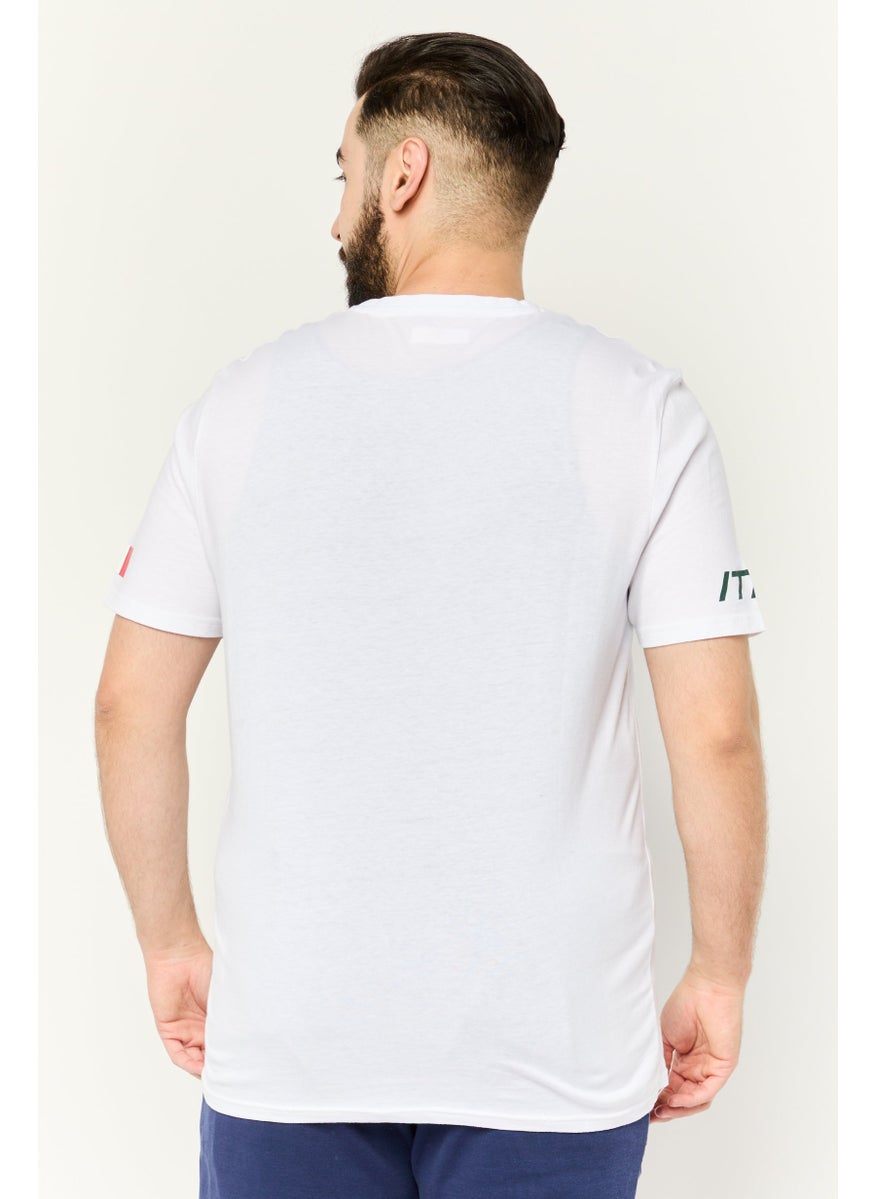 Scuderia Ferrari - Men Crew Neck Short Sleeves Brand Logo T-Shirt, White - Image 1