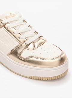 Lee Cooper Women's Perforated Sneakers with Lace-Up Closure  - Image 5